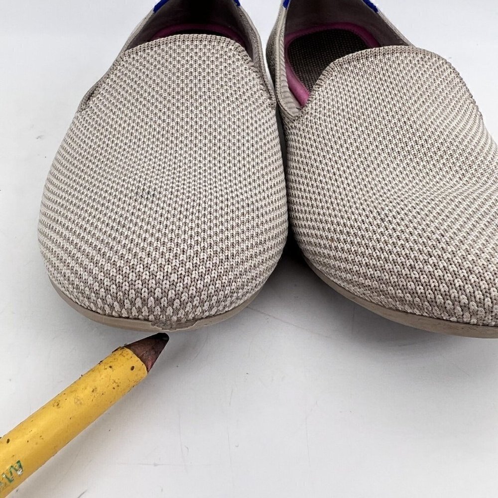 Rothy’s The Loafer Women Size 8 W Knit Flat Slip On Shoes Beige - Picture 3 of 11